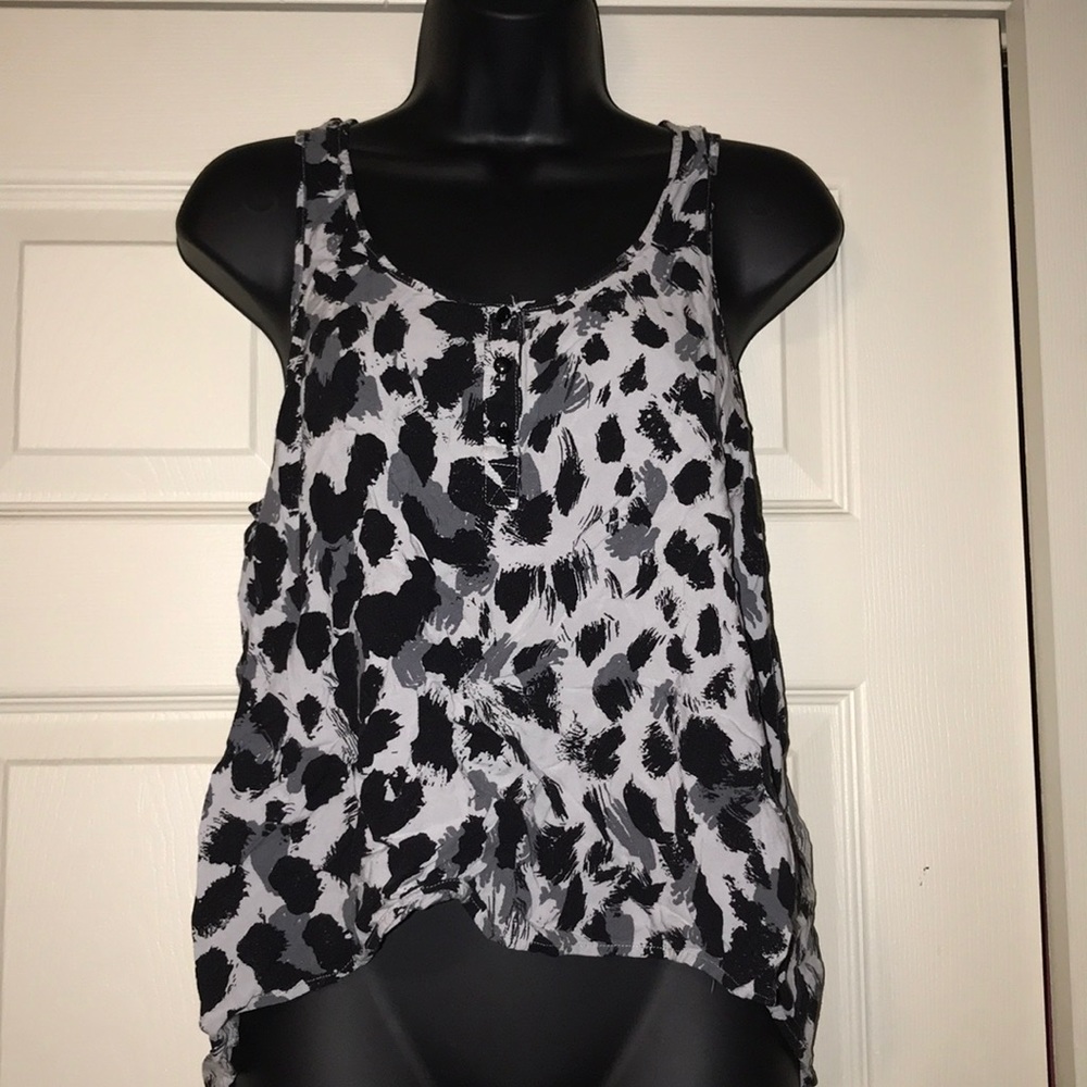 High low multicolored tank top